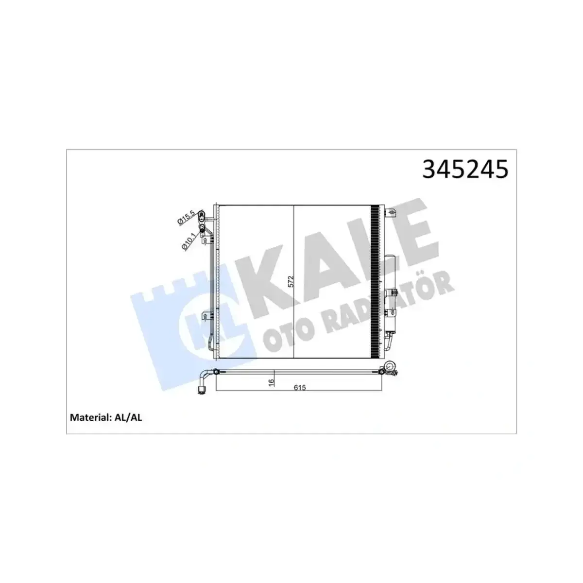 JRB500030 KONDENSER DISCOVERY III-DISCOVERY IV 4.0I V6 4.4I V8 (04+) AL AL KALE