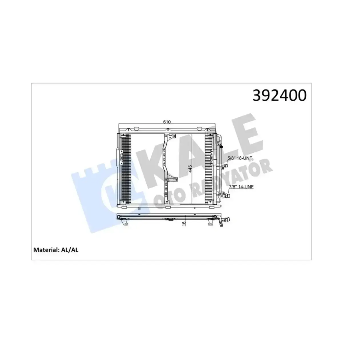 A1408300070 KONDENSER (W140) S COUPE (C140) AL AL KALE