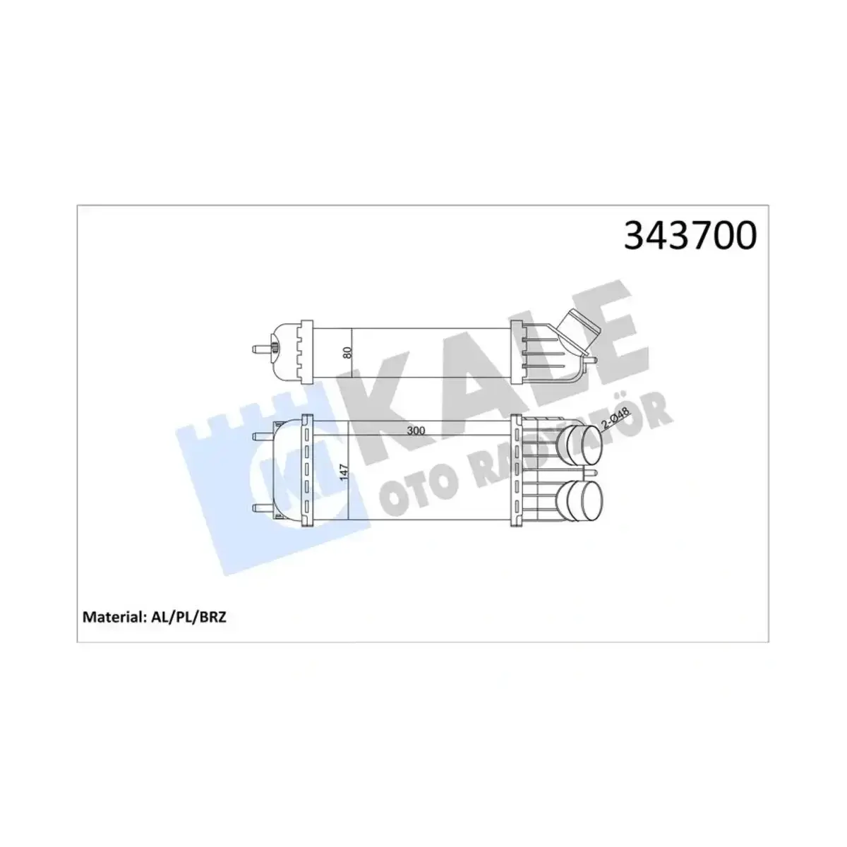 0384J4 INTERCOOLER 207 1007 C2 C3 II 1.6HDI 16V AL PL BRZ KALE