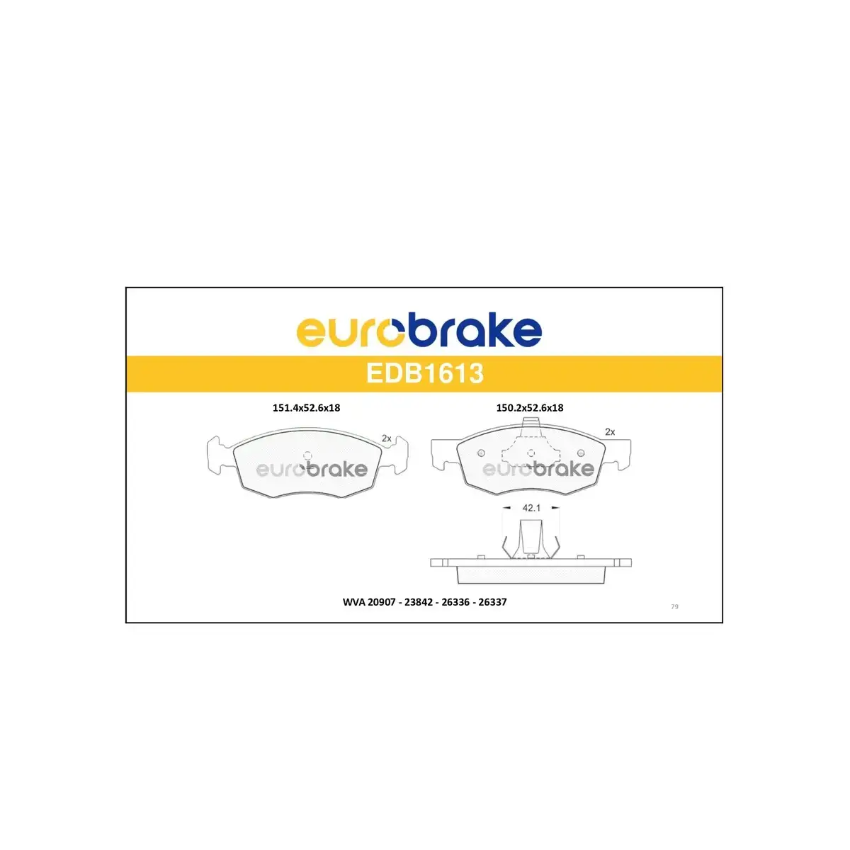 77362205 FREN BALATASI ON DOBLO 2003 2004 EUROBRAKE