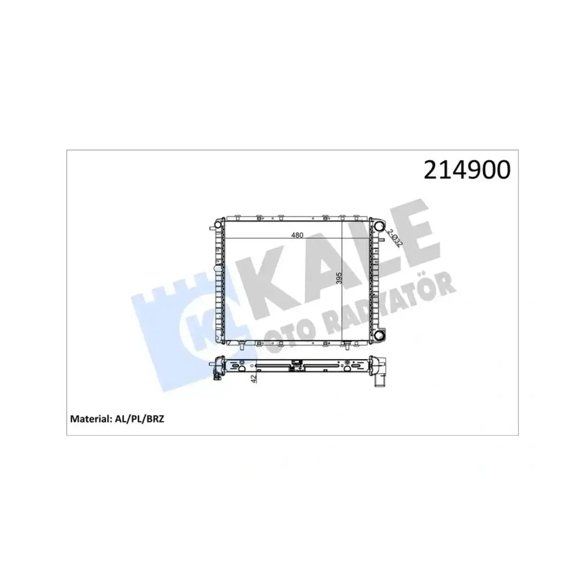 7700272472 RADYATOR R19 KANGO 1.7 GTX TXE TXI (PIPOSUZ) AL/PL/BRZ KALE