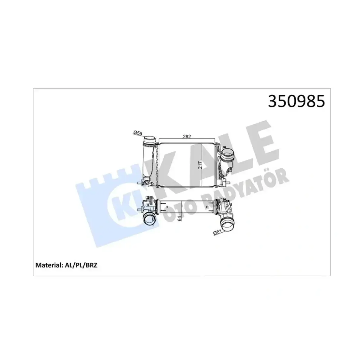 144614EB0A INTERCOOLER QASHQAI 1.6 DCI (13+) X-TRAIL 1.6DCI - ESPACE V 1.6DCI KADJAR 1.6DCI SECNIC IV 1.6DCI ME KALE