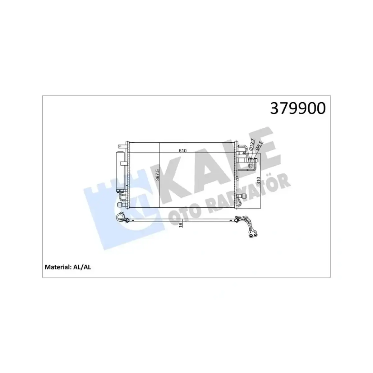 97606-2E000 KONDENSER SONATA 2.4-3.3 (05+) TUCSON-SPORTAGE 2.0 CRDI-2.7 (04-10) AL AL KALE