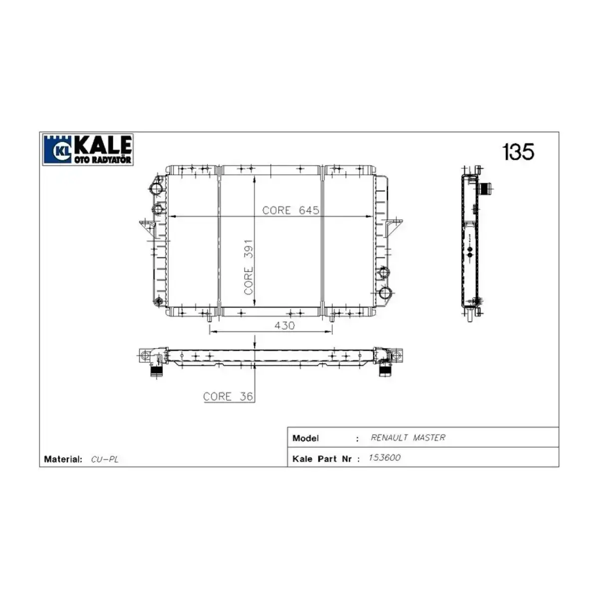 7701403868 RADYATOR MASTER 2 SIRA PA KALE
