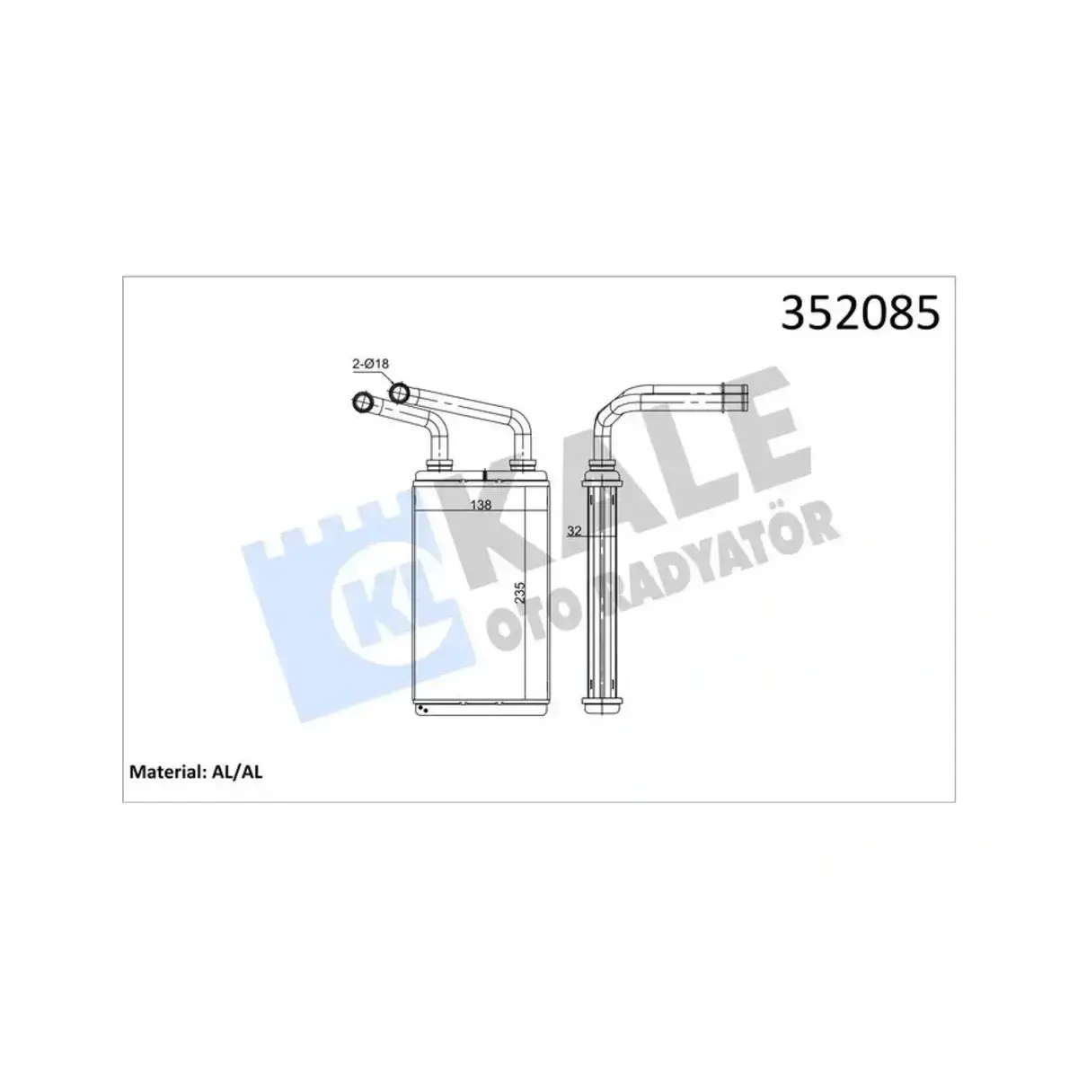 7701207992 KALORIFER RADYATORU MASTER II - MOVANO - INTERSTAR 1.9-2.2 DTI 98=> KALE