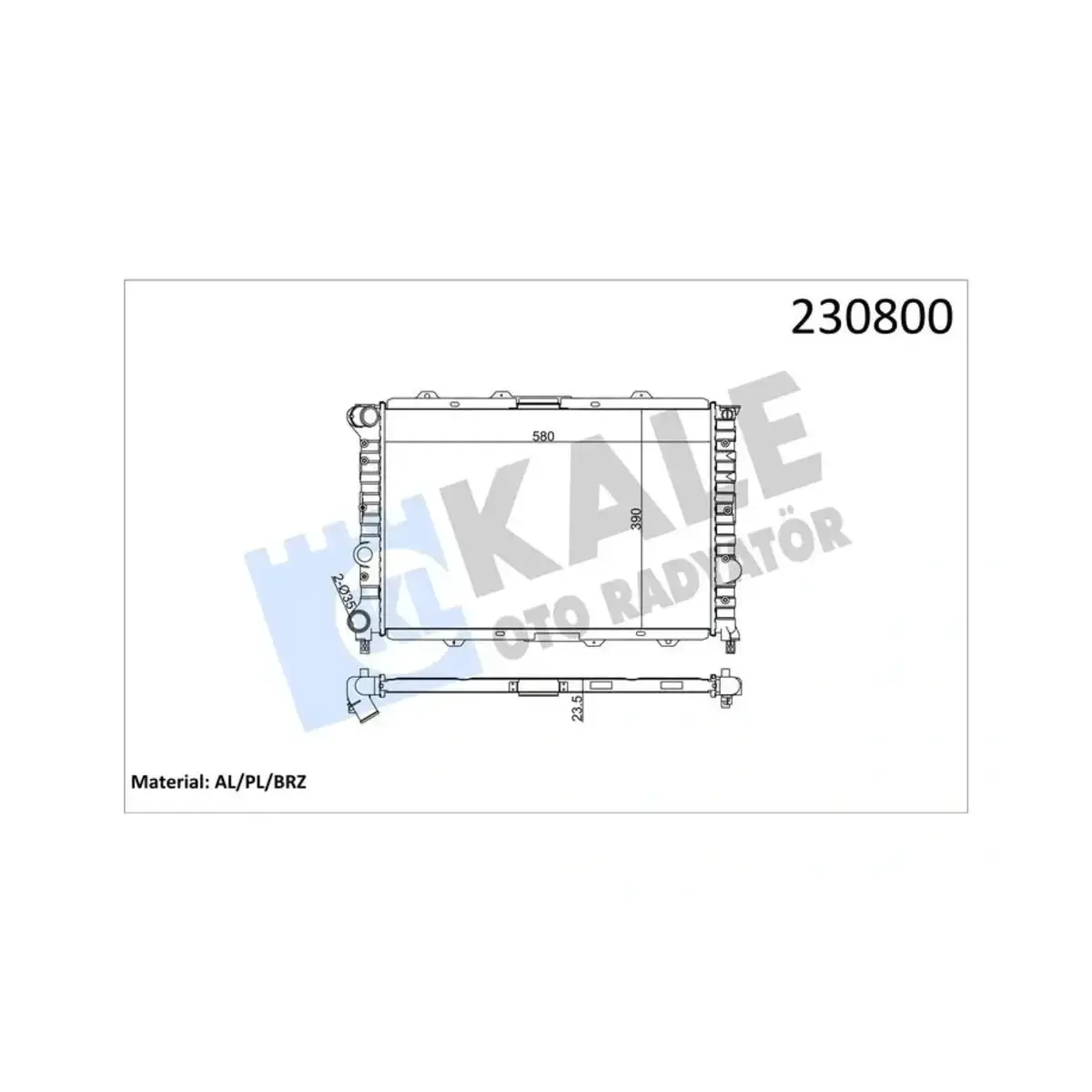 60651921 RADYATOR 156 1.8 2.0 16V 2.5 V6 24V TS (97 06) (AC) (MT) AL/PL/BRZ KALE