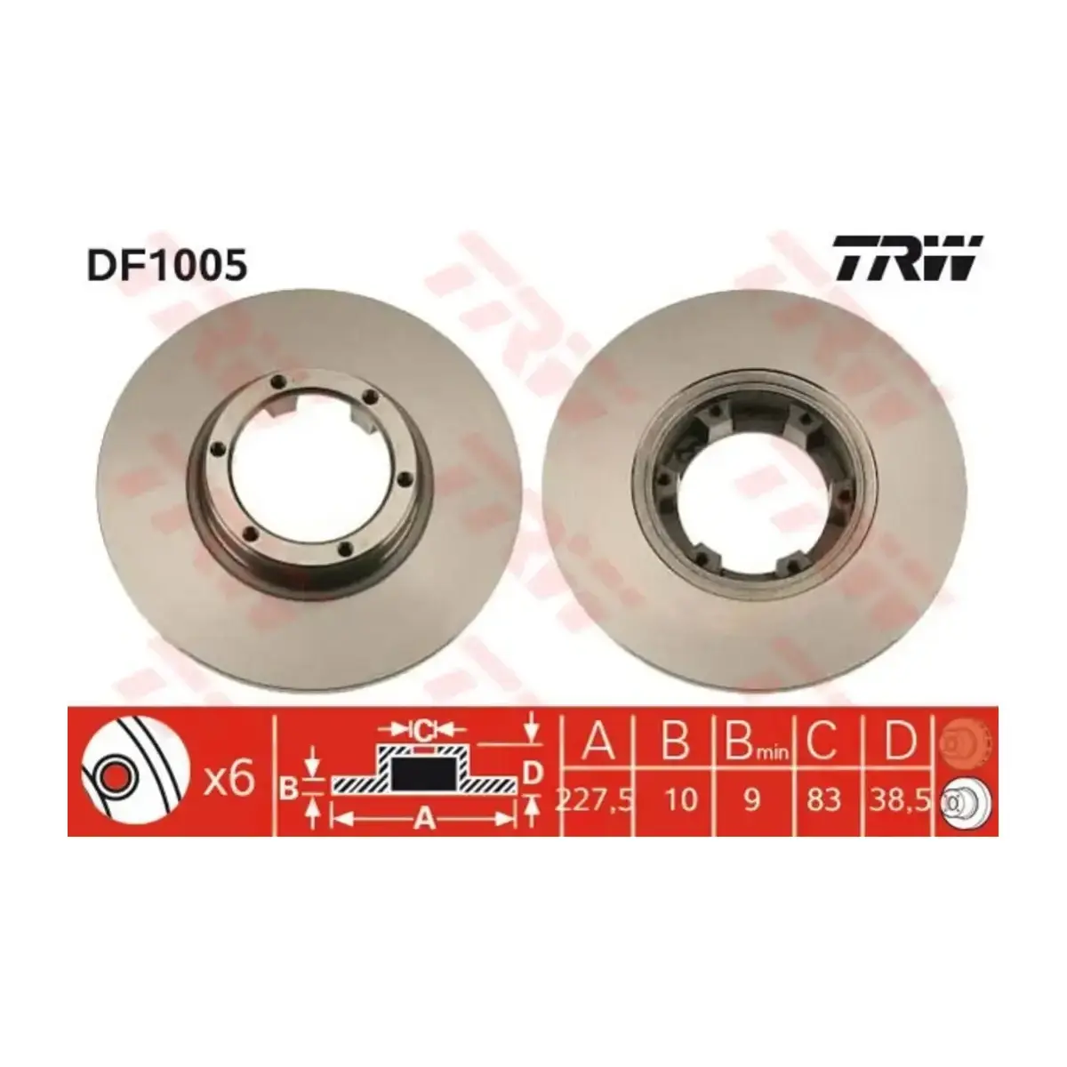 7700502515 FREN DISKI ON DELIKSIZ R12 TOROS R5 75-85 TRW