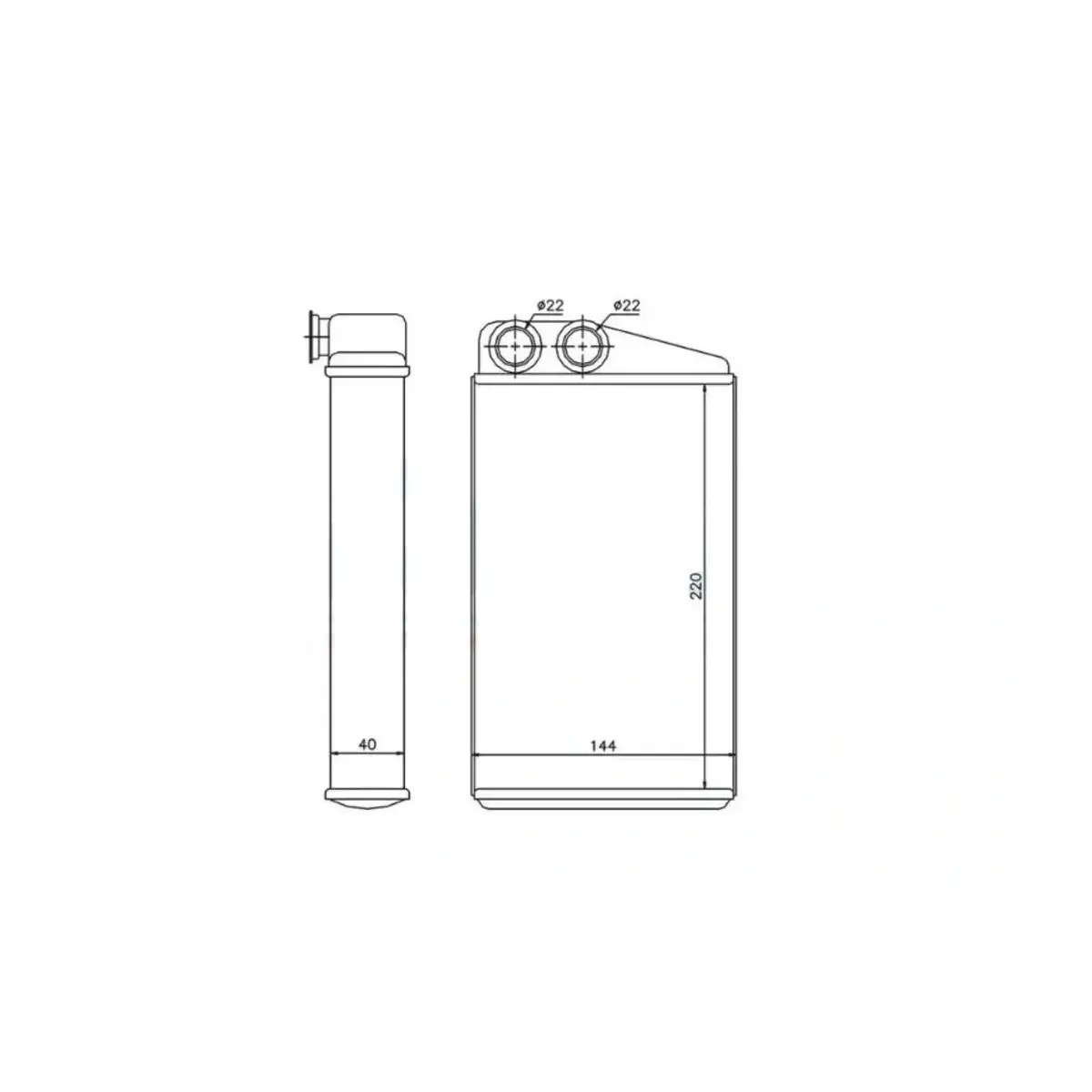 7701207712 KALORIFER RADYATORU MEGANE II SCENIC II (220x150x40) ORIS