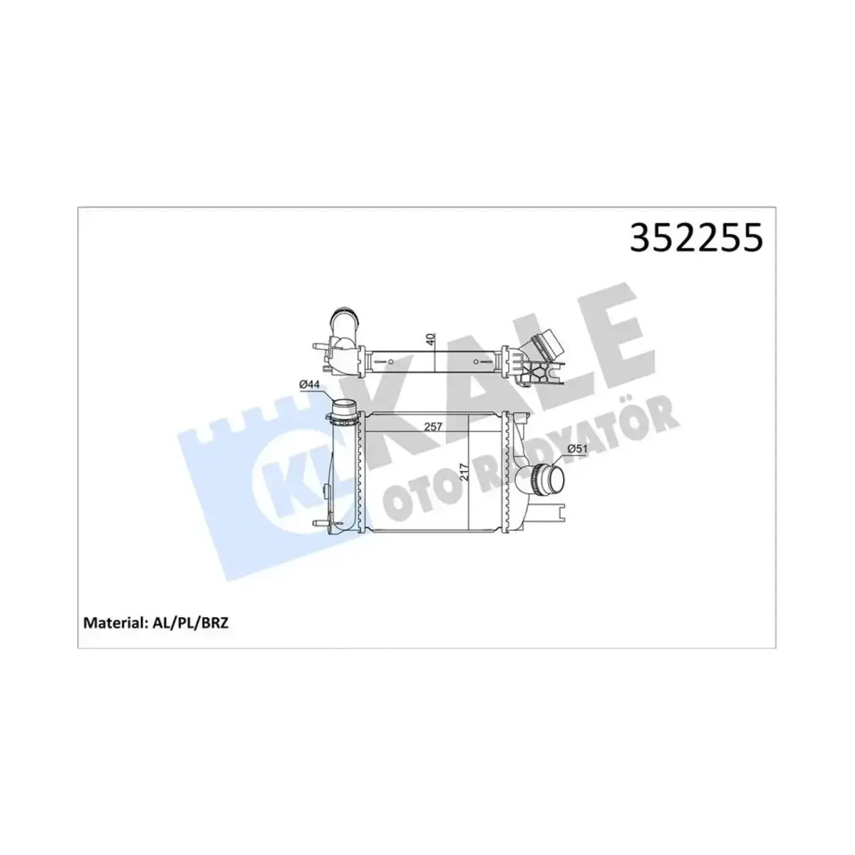 144963014R INTERCOOLER LOGAN II - MCV II - SANDERO II - CLIO IV 0.9 TCE 12=> KALE