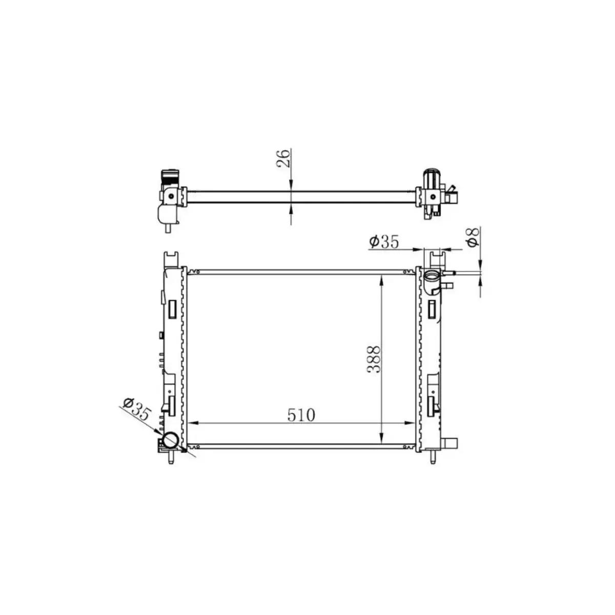 214100078R RADYATOR CLIO IV LOGAN II DOKKER LODGY 1.5 DCI ORIS