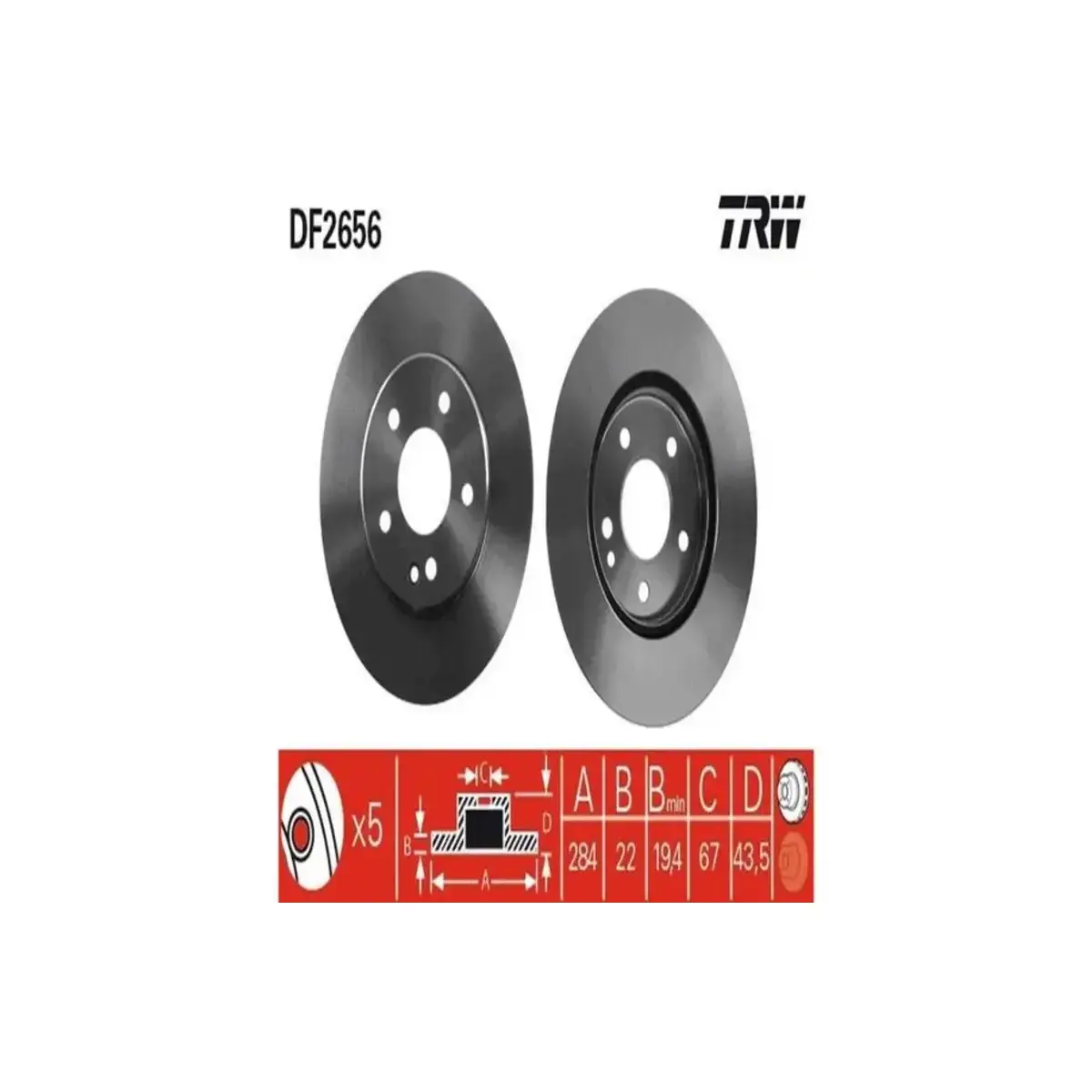 DF2656 FREN DISKI TRW