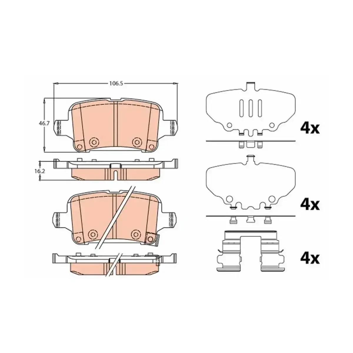 13517515 FREN BALATASI ARKA INSIGNIA B 2017- TRW