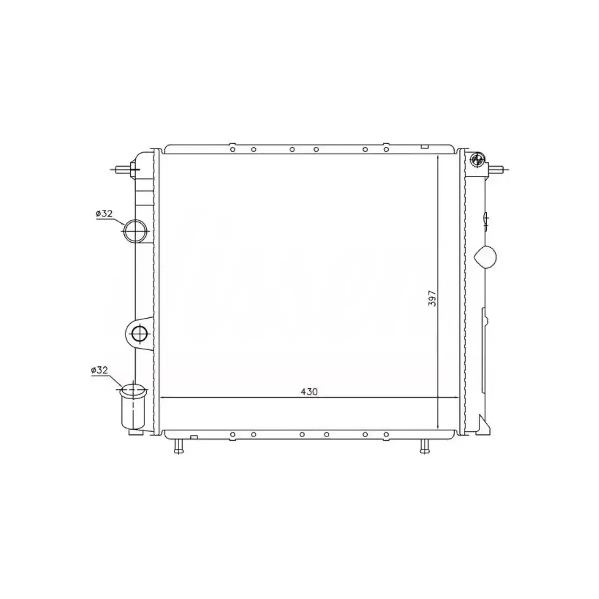 7700784039 SU RADYATORU R19 KLIMALI 1.4İ 1.6İE E7J K7M BAKIR ORIS