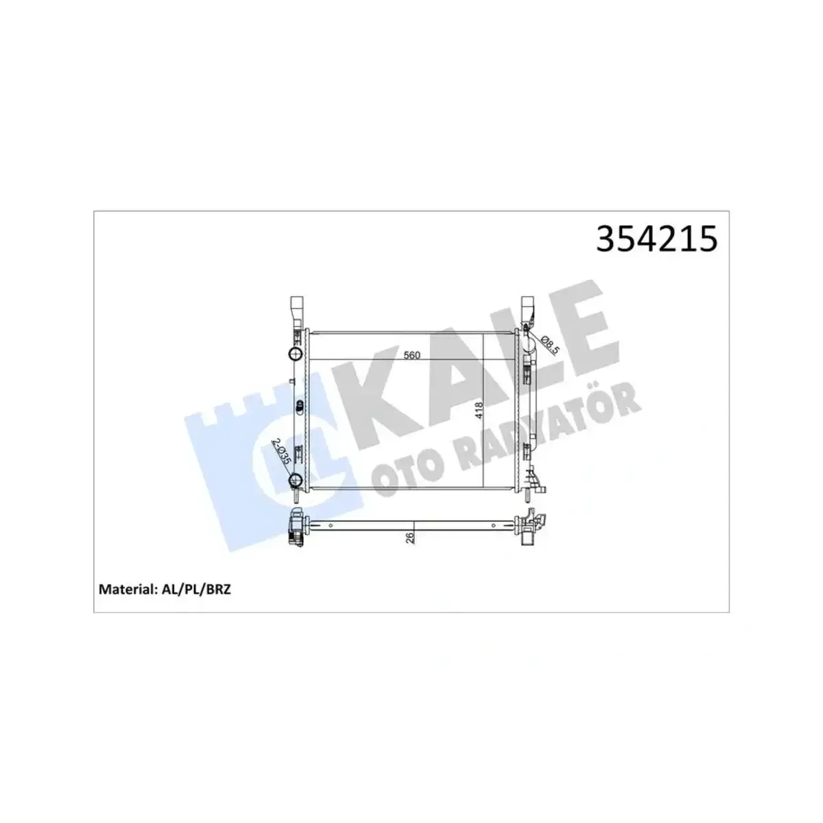 8200418327 RADYATOR CITAN - KANGO GRAND KANGO KANGO BE BOP AL PL BRZ KALE