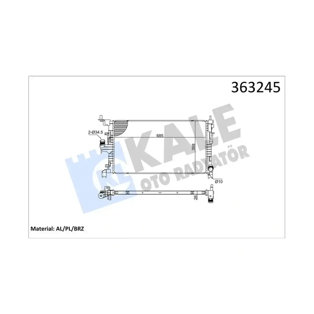 214105803R SU RADYATORU BRAZING 26MM DUSTER XJD 21=> (MT) KALE