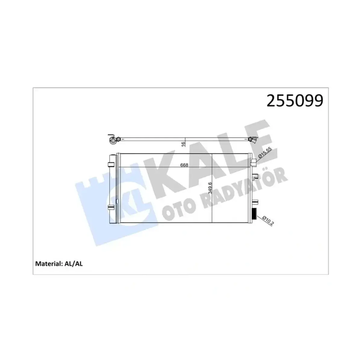 9210009956R KONDENSER FLUENCE MEGANE III 1.5DCI K9K 2010+ (MUSURSUZ) AL/BRZ KALE