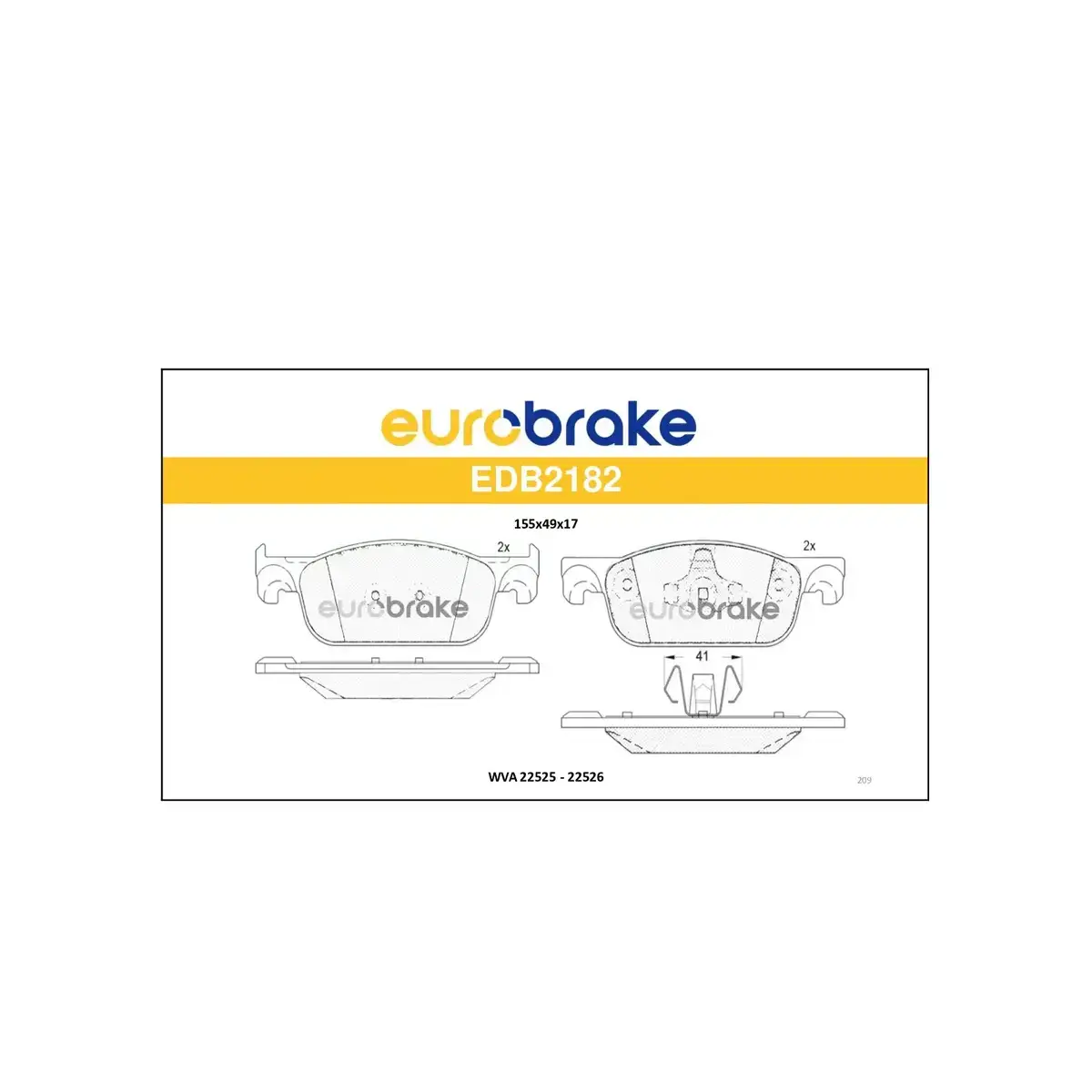 410604682R FREN BALATASI ON CLIO IV SYMBOL LOGAN SANDERO BUYUK TIP EUROBRAKE