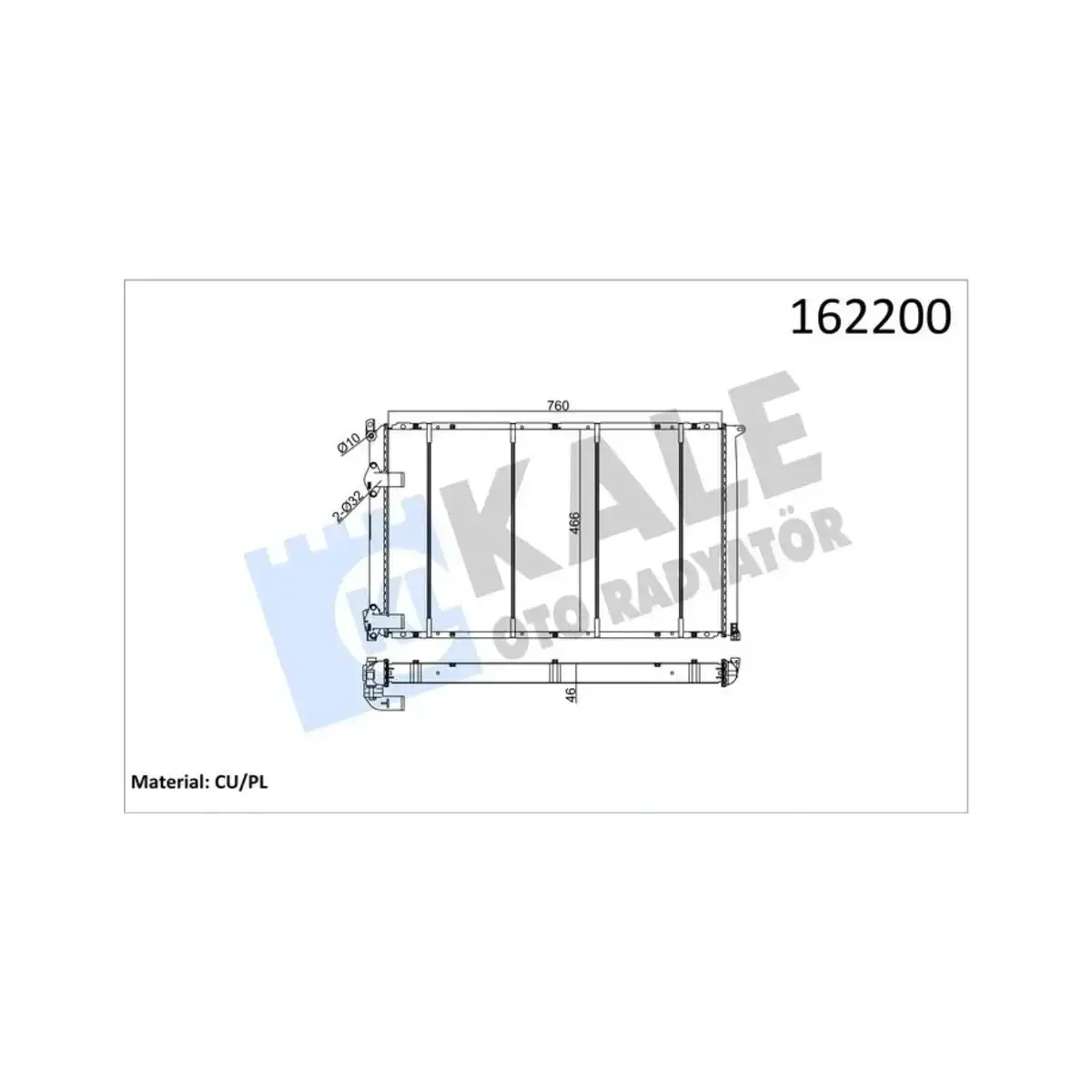 7701499796 RADYATOR MASTER 2.5D (98 01) S8U 2 SIRA CU+PL KALE