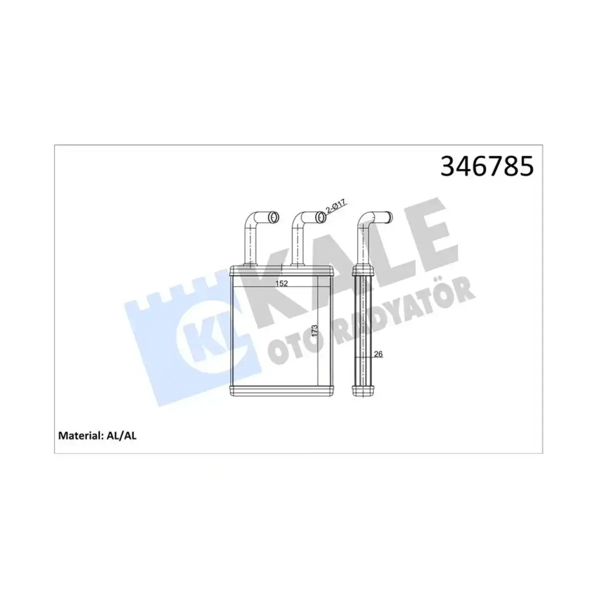 0K75A61A10 KALORIFER PREGIO 2.5D-2.5TCI (97+) AL BRZ KALE