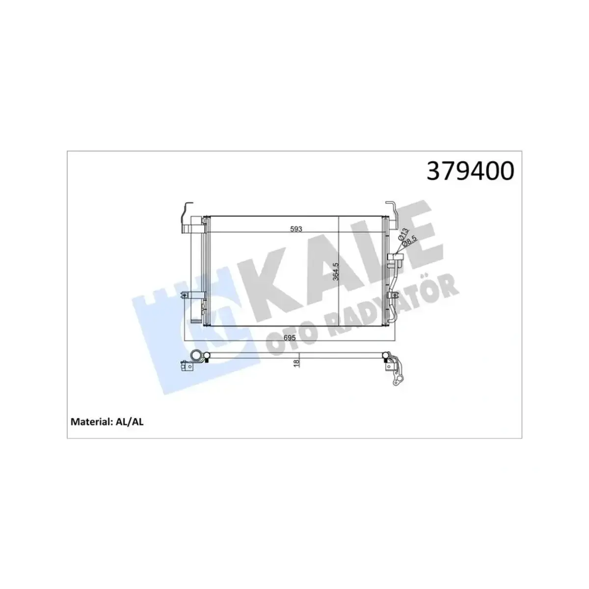 97606-2D500 KONDENSER ELANTRA I-II 1.6 AL AL KALE