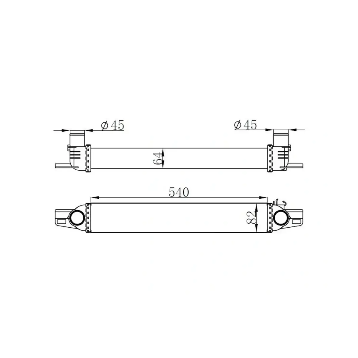 0384L7 TURBO RADYATORU PEUGEOT BIPPER-CITROEN NEMO 1.3HDİ-1.4HDİ 08> FIORINO 1.3 DMTJ 08> ORIS
