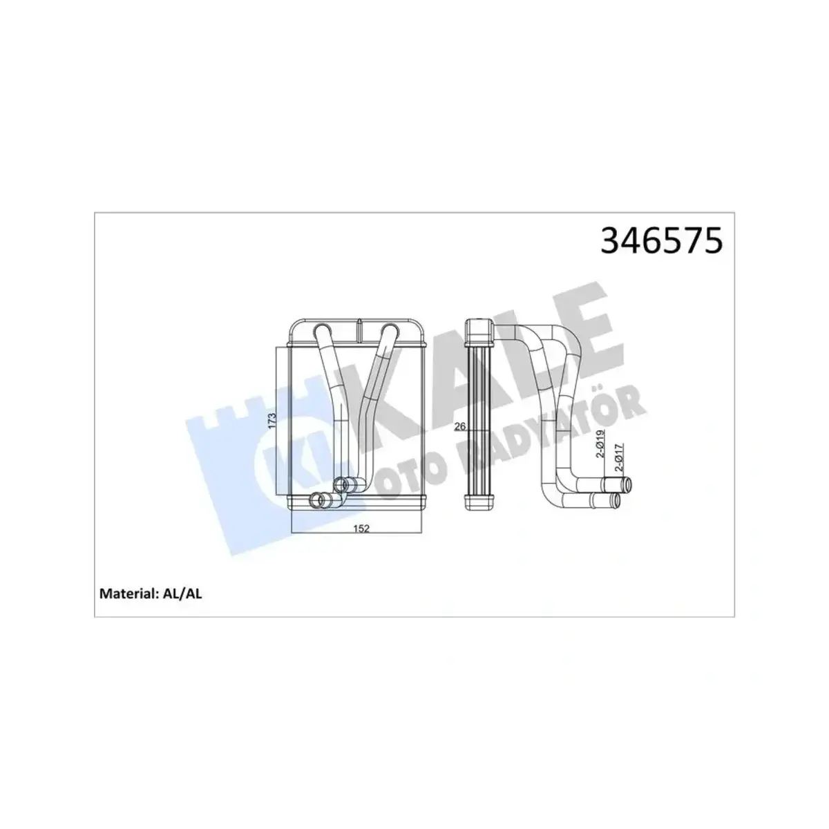 0K2C061A10 KALORIFER CARENS II AL BRZ KALE