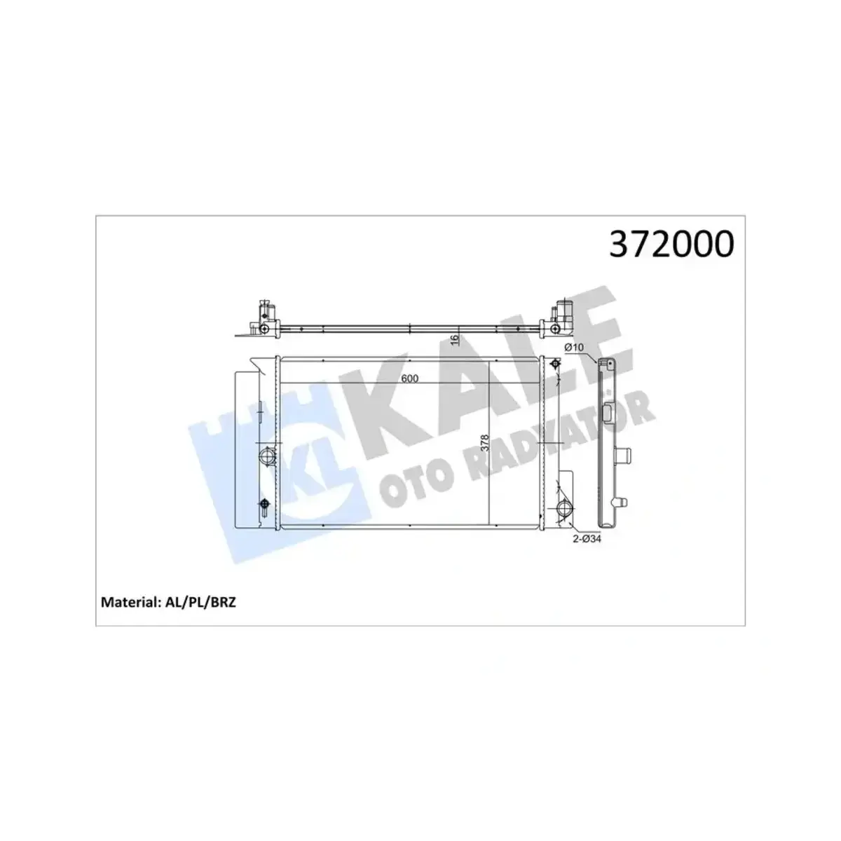 164000D400 RADYATOR AURIS-AVENSIS-COROLLA-VERSO (MT) AL PL BRZ KALE