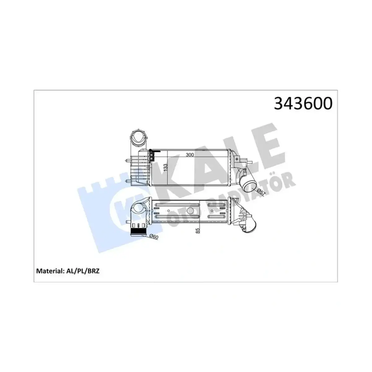 0384F3 INTERCOOLER 406 607 C5 (DW10ATED) 2.0HDI 8V (DW12TED4) 2.2HDI 16V AL PL BRZ KALE
