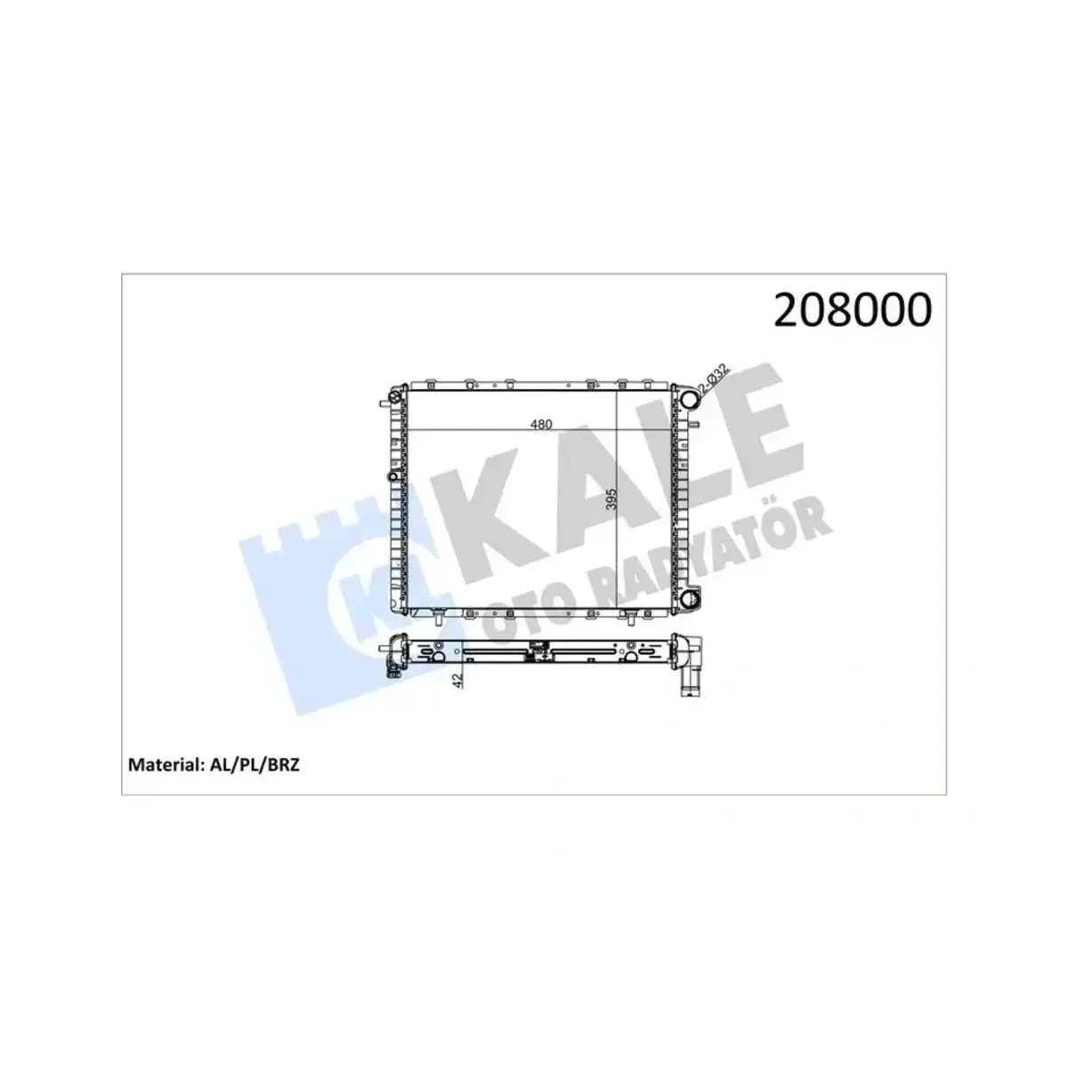 7700272472 RADYATOR R19 KANGO 1.7 GTX TXE TXI (PIPOLU) KLIMALI 88 95 AL/PL/BRZ KALE