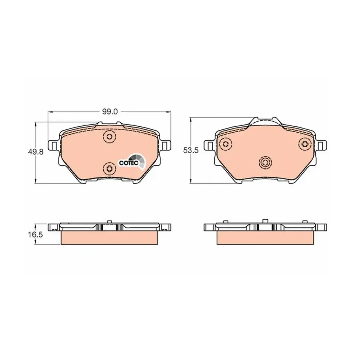 1609000680 FREN BALATASI ARKA P308 2014 - P3008 P5008 2016 -GRANDLAND X 17 ( ARKA DISK CAPI 268 MM ) TRW