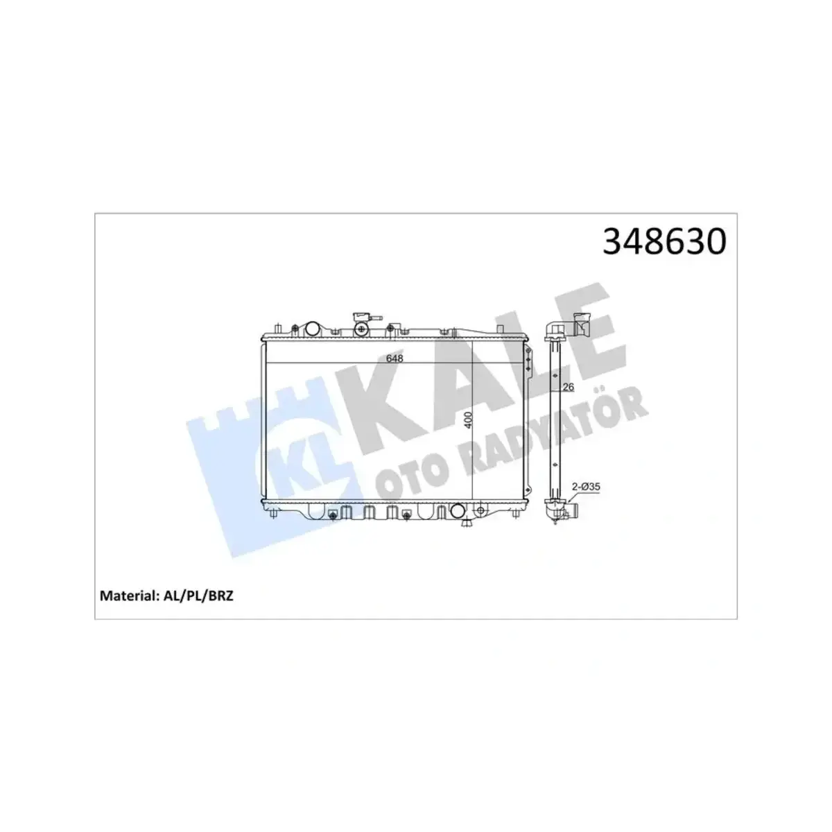 F2H115200 RADYATOR 626 III (MT) AL PL BRZ KALE