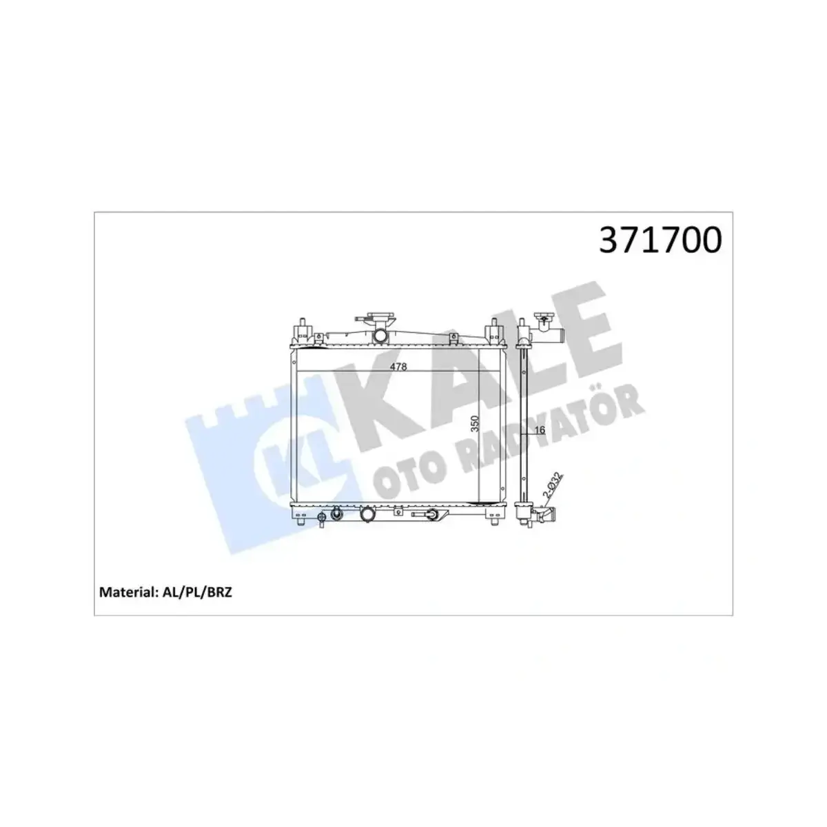 16400-23090 RADYATOR YARIS 1.0I (99+) (AT) AL PL BRZ KALE