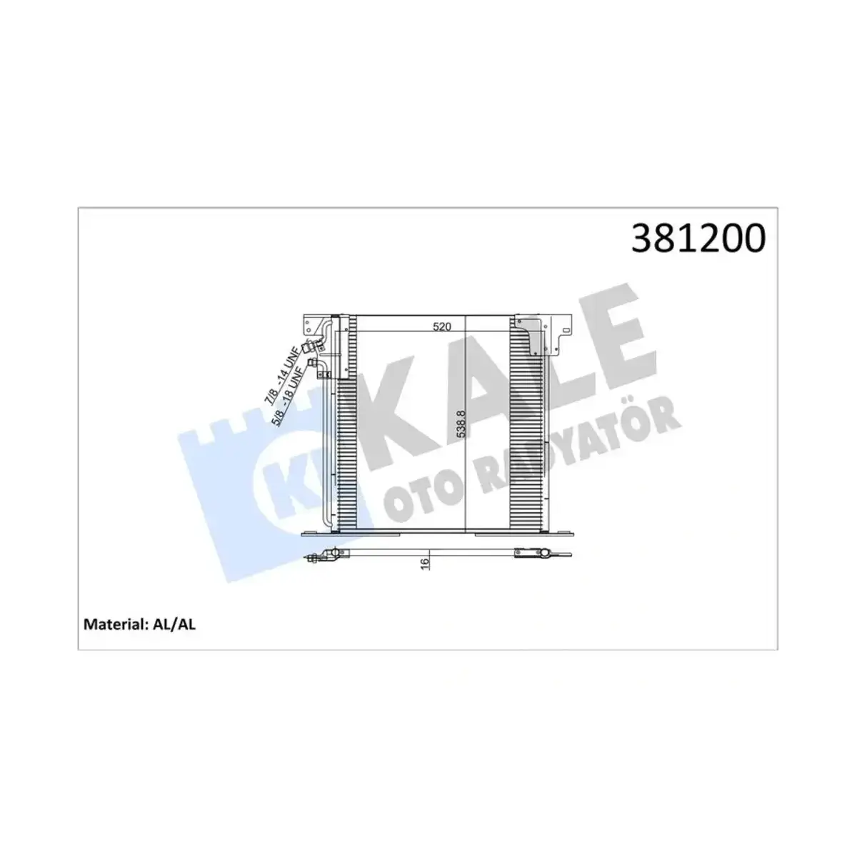 6388350170 KONDENSER W638 VITO V200-V200CDI-108CDI-110CDI-110TD-112CDI-113 (96+) AL AL KALE