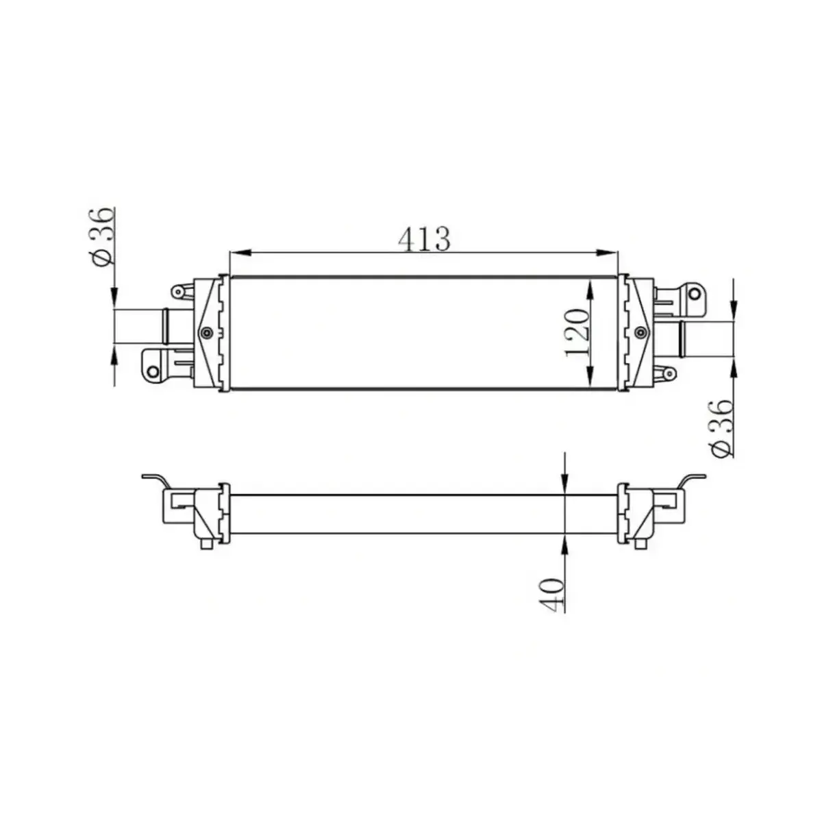 51718679 TURBO RADYATORU (INTERCOOLER) ALBEA PALIO 1.3JTD 03> ORIS