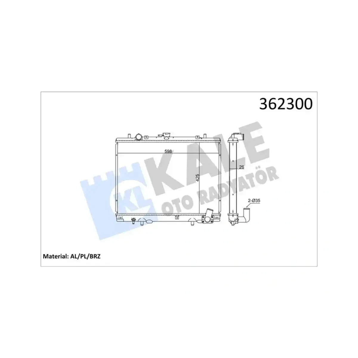 MR281023 RADYATOR L200 2.5TD (96+) (MT) AL PL BRZ KALE