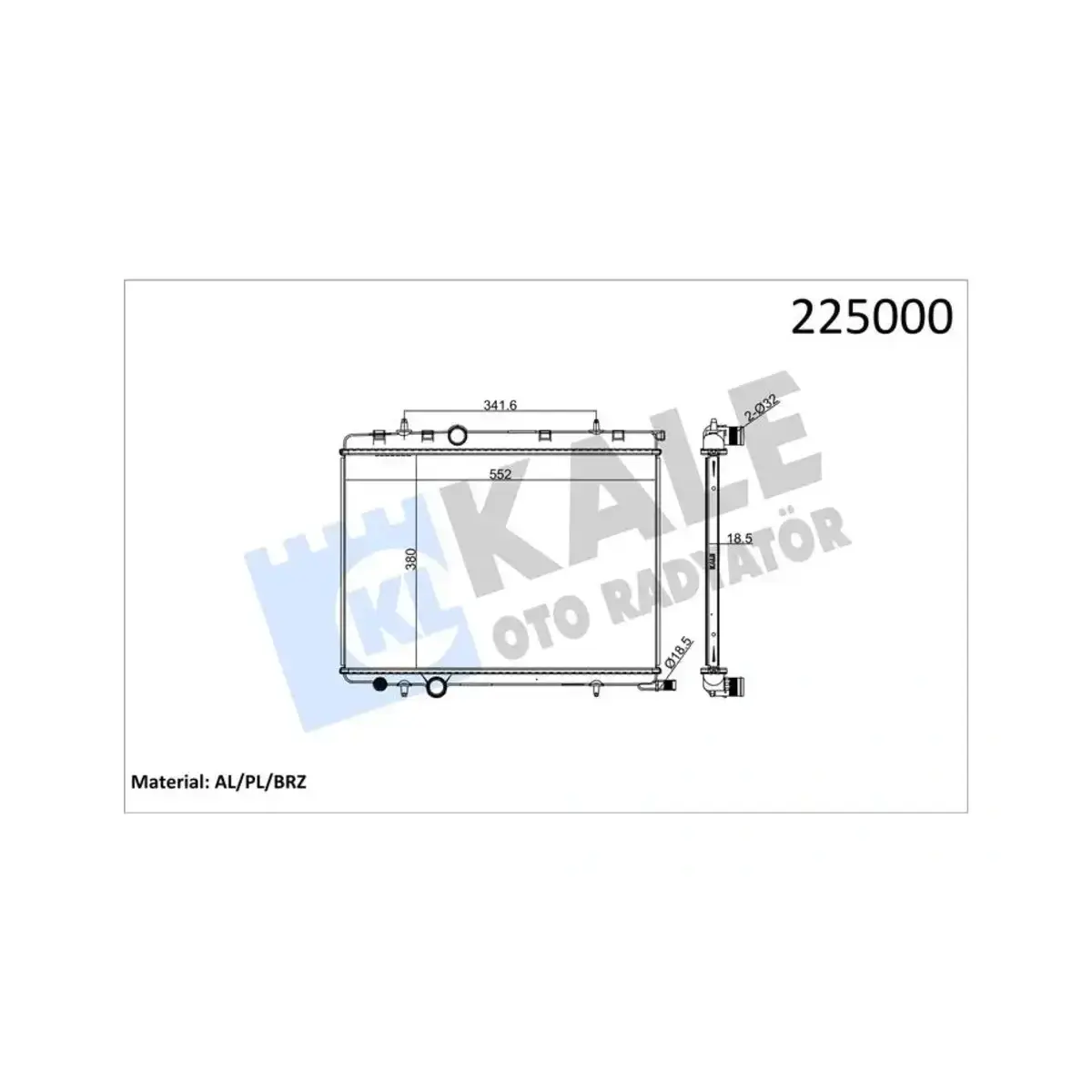 1330.84 RADYATOR P307 XSARA 1.4I 8V 1.6 16V (MT) AL/PL/BRZ KALE