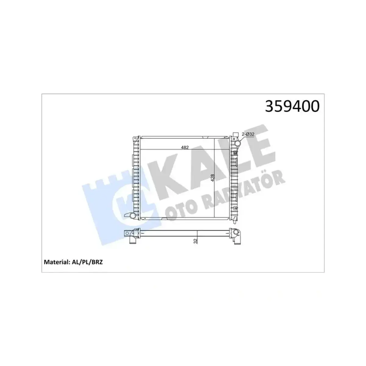 PCC000100 RADYATOR FREELANDER (MT) AL PL BRZ KALE