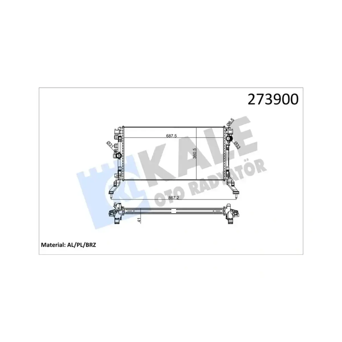 273900 RADYATOR LAGUNA III 2.0 DCI 1.6 16V AL/PL/BRZ KALE