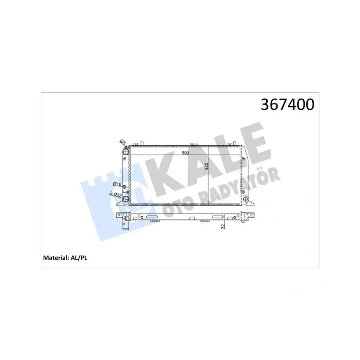 893121251 RADYATOR 80-CABRIOLET-COUPE (MT) AL MKNK KALE