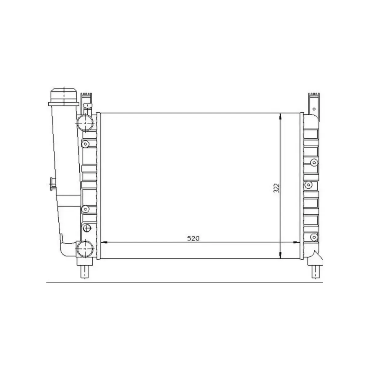 7739955 RADYATOR UNO 70 1.4 Ie 1.5 Ie (MEK) (520x322x23) ORIS