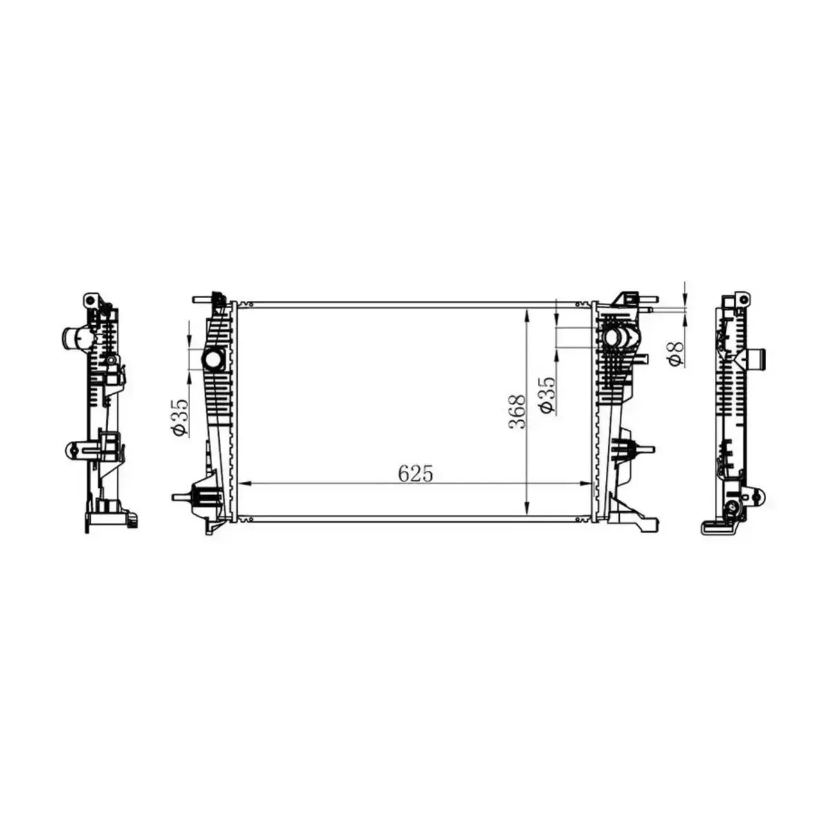 214100002R RADYATOR SCENIC III 1.5 DCI 1.4 08> (MEK) (625x368x26) ORIS