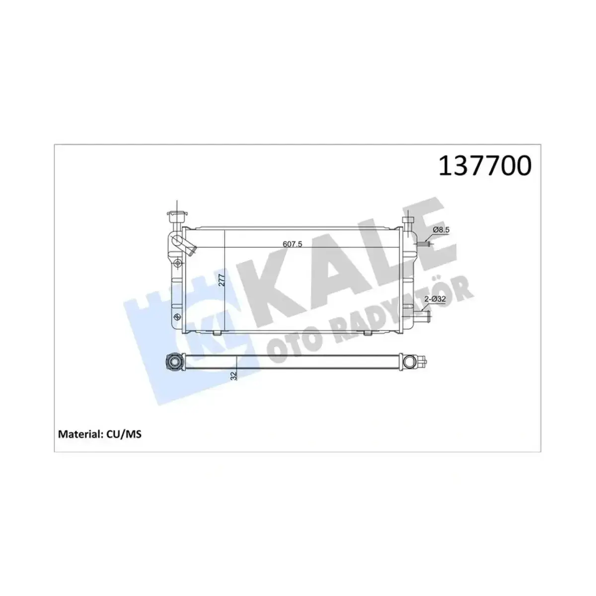 1300.K6 RADYATOR P205 I II 1.0 1.4I 1.6 1.9 GTI 83 98 (AC) (MT) 2 SIRA PA KALE