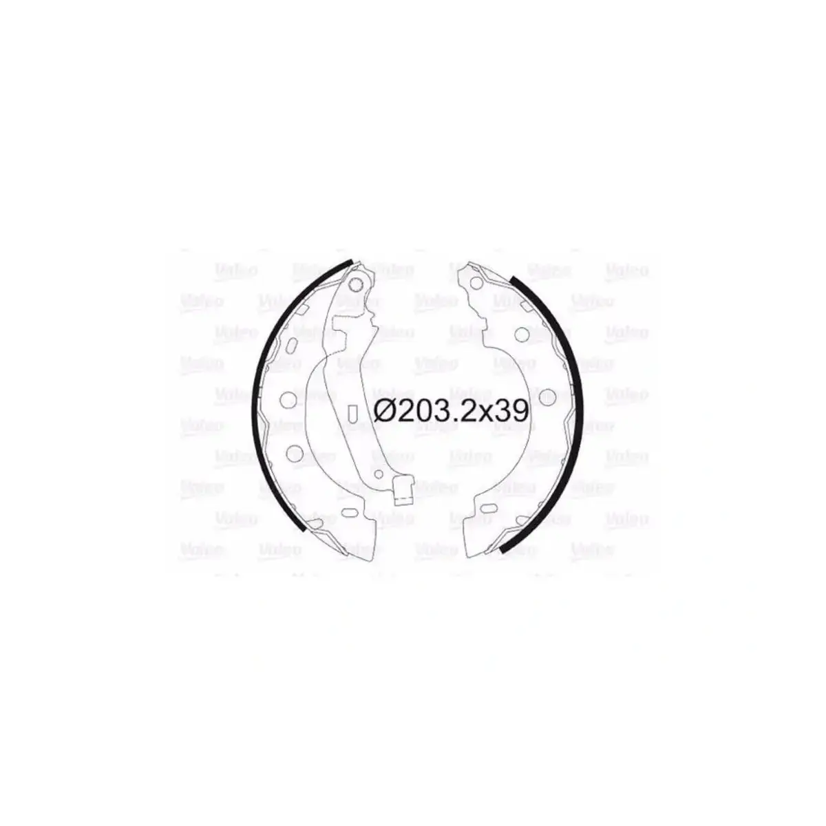 7701205523 PABUCLU BALATA ARKA KANGO 1.2 1.4 ENJ 1.6 1.9D 97=> 1.5DCI 01=> KUBISTAR (03-09) (203x39) VALEO