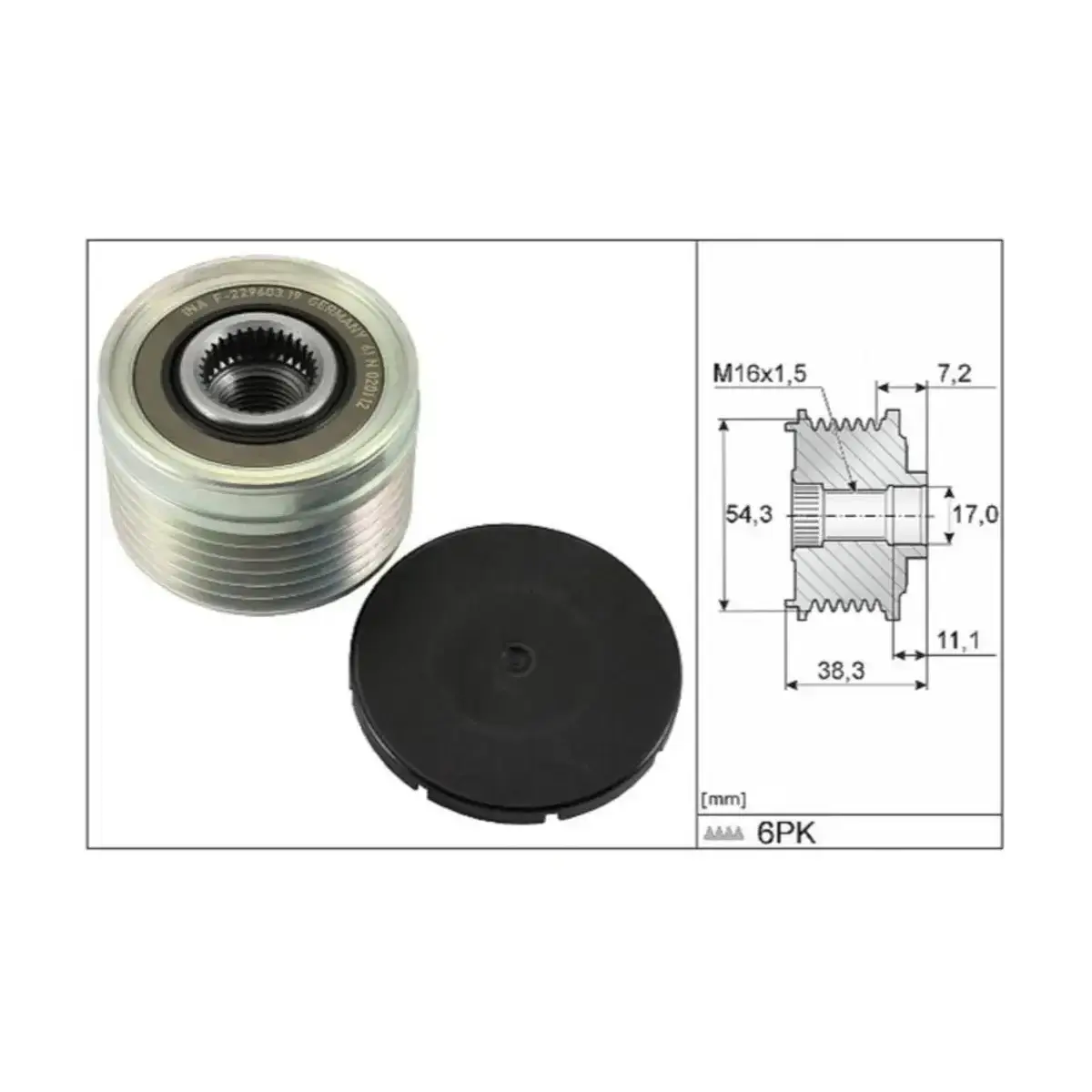 77363303 ALTERNATOR KASNAGI (RULMANLI) DUCATO SCUDO BOXER EXPERT JUMPER JUMPY XSARA 2.0 2.2 2.3 JTD HDI (6K) INA