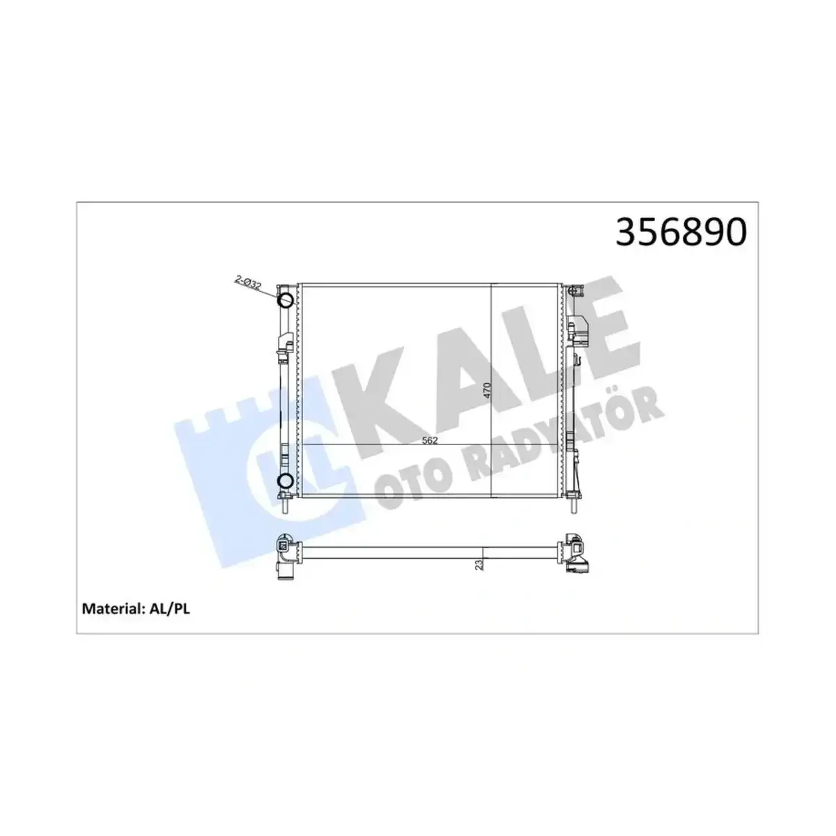 7700312899 SU RADYATORU BRAZING VERSIYONU KL351035 TRAFIC II VIVARO PRIMASTAR 1.9DCI DTI 2.0-2.0 16V 01- MT MEK KALE