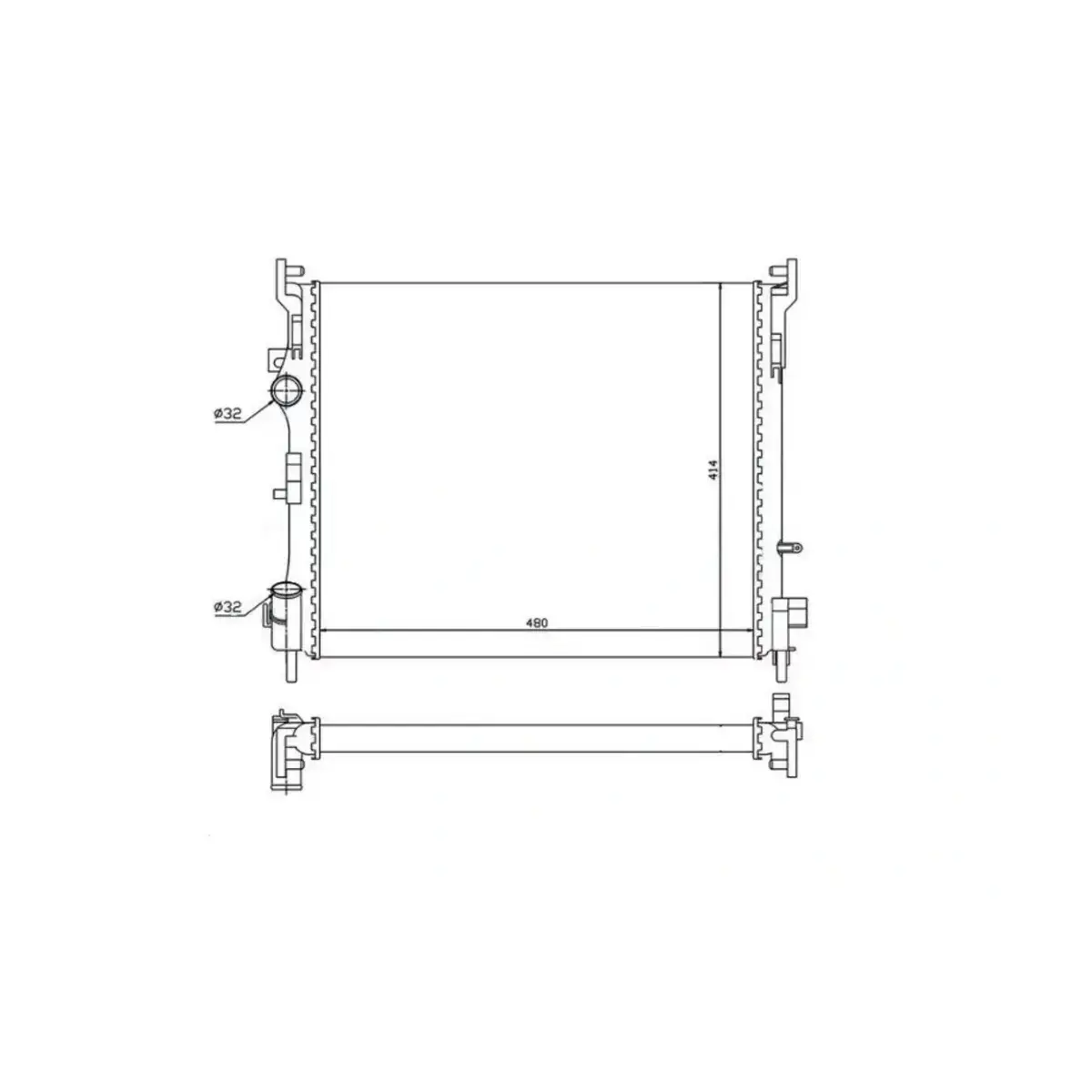 8200245596 RADYATOR (480X415X34) CLIO 01 THALIA 05 67229 ORIS