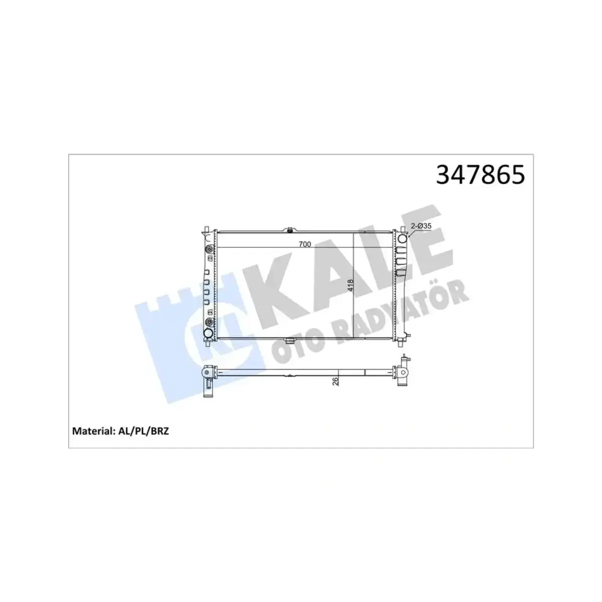 0K55415200 RADYATOR CARNIVAL I CARNIVAL II (AT) AL PL BRZ KALE