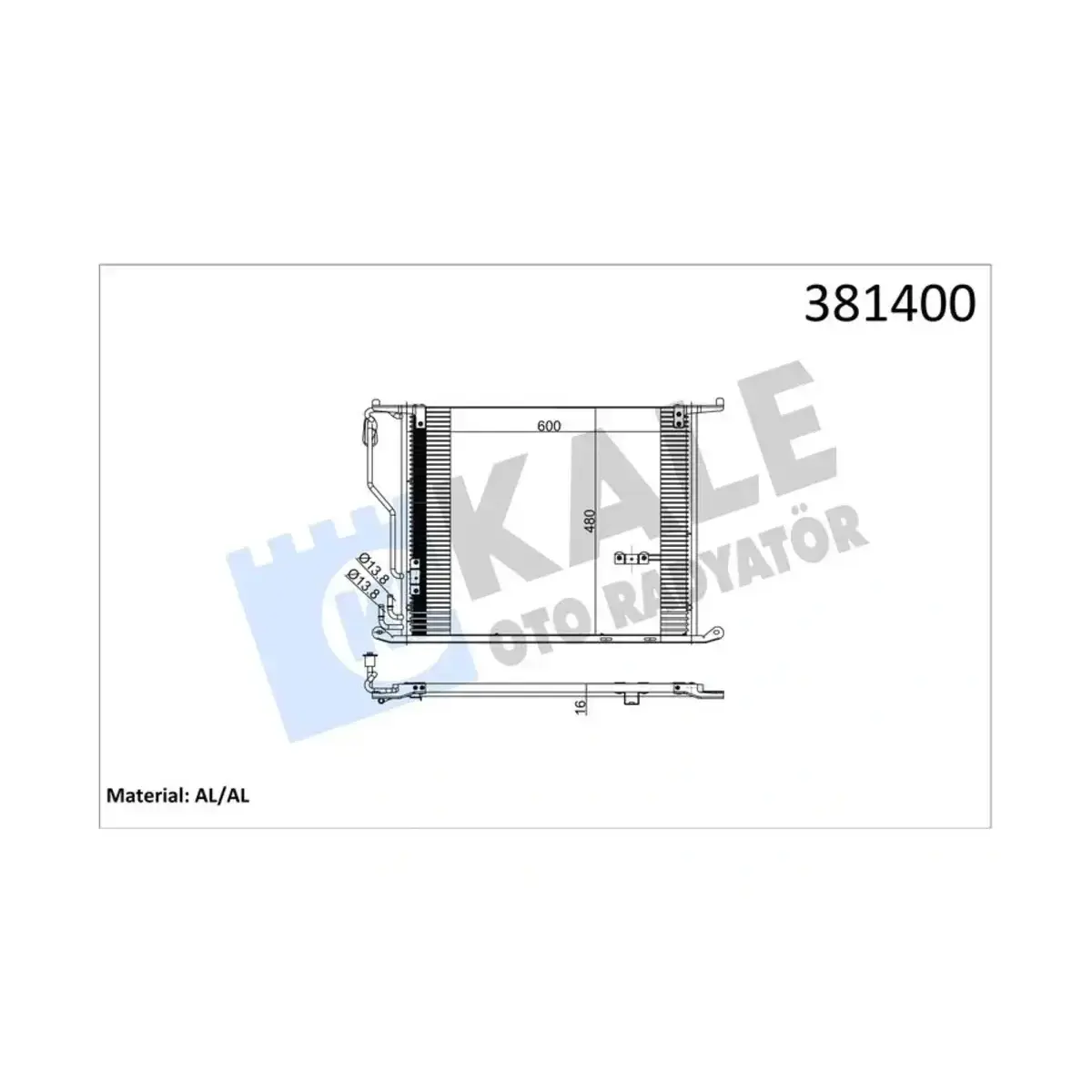 A2205000054 KONDENSER 350 500 600 CL 500 CL 55 AMG CL 600 CL 63 AMG CL 65 AMG S 280 S 320 S 350 S 400 S 430 S 50 KALE