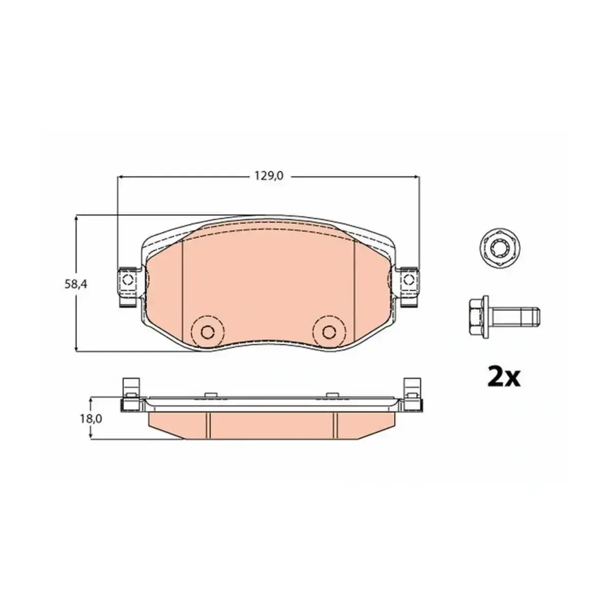 410603407R FREN BALATASI ON MEGANE IV 1.5 DCI 16=> CIVATALI TRW