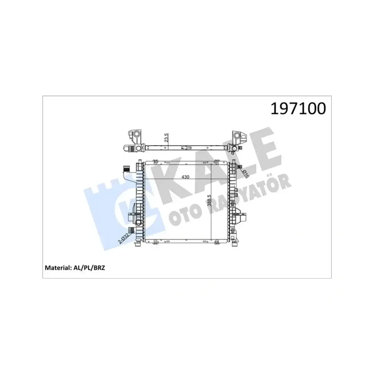 7701045211 RADYATOR TWINGO 1.1I 8V RN RT AL/PL/BRZ KALE